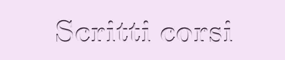 Scritti corsi